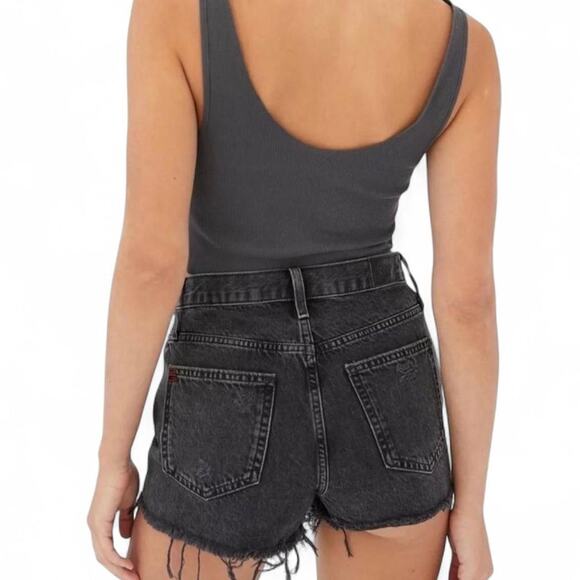 Urban outfitters bdg girlfriend high-rise shorts (black)-27 - Picture 2 of 7